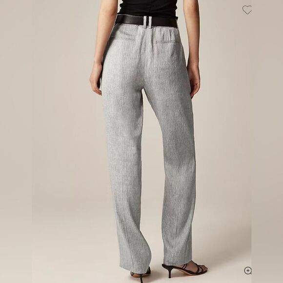 J. Crew Portia Pants in herringbone linen blend - Picture 3 of 7